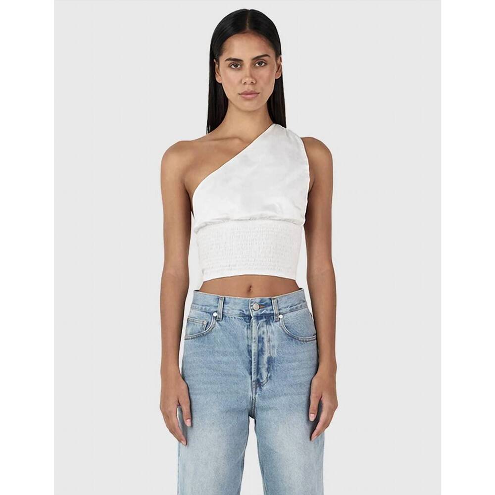 NEW OWNLEY sammy asymmetric top in white